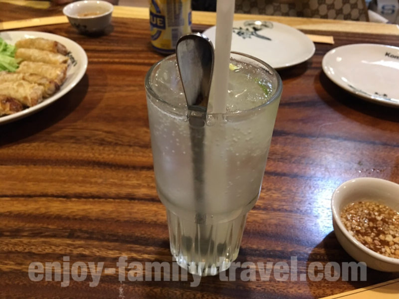 ベトナム・ダナン・人気レストラン・Kome's Restaurantレモンソーダ